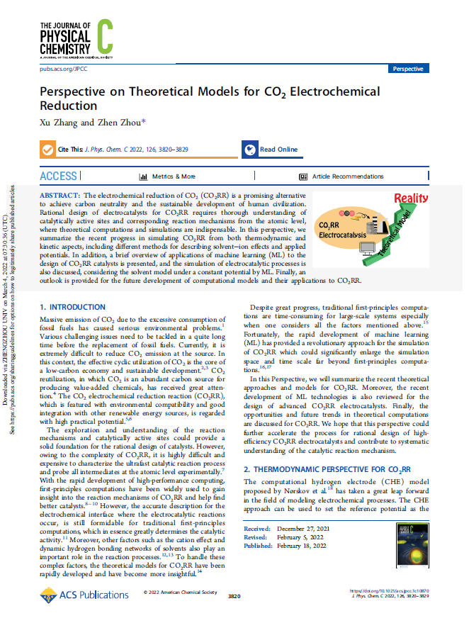 Perspective on Theoretical Models for CO2 Electrochemical Reduction